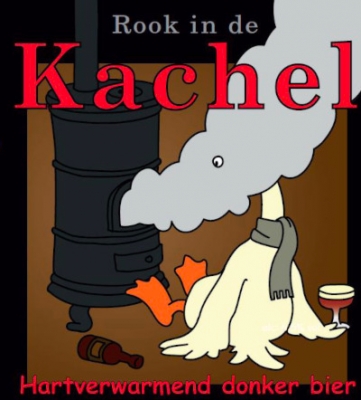 Rook in de kachel Quadrupel etiket